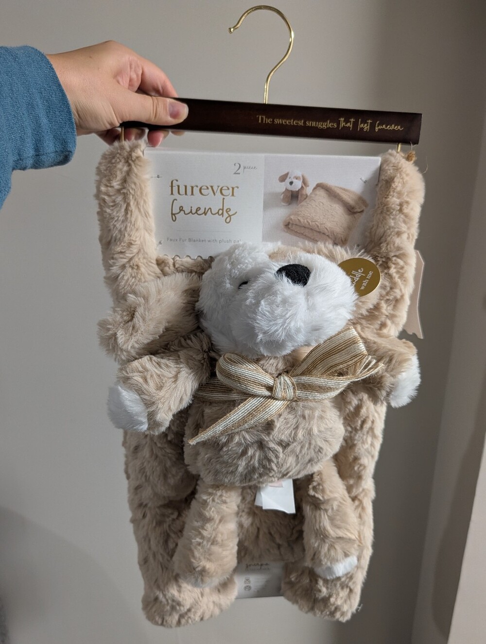 Faux Fur Blanket With Plush Pal